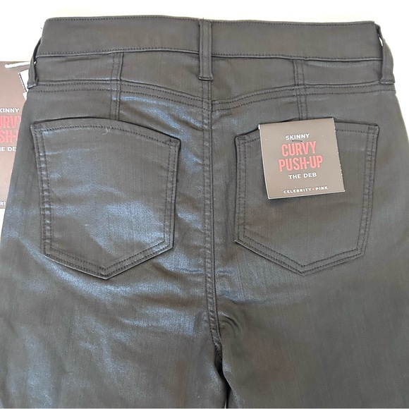 Curvy Black High Rise Skinny Celebrity Pink Jeans Size 7/28 - Picture 5 of 6